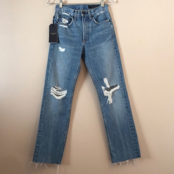 NWT Rag & Bone Straight Jean in Shaker Size 23 - Picture 2 of 8